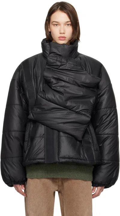 Y/PROJECT BLACK VELCRO PUFFER JACKET