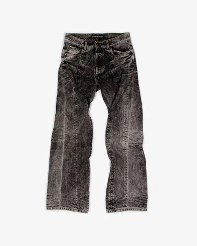 Pre-owned Yproject Blackwash Wire Denim In Grey