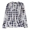 Y/project Blue Check Long Sleeve With Devore Effect T-shirt In Blue