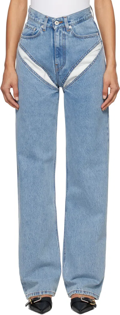 Y/PROJECT BLUE CUT OUT JEANS