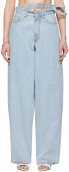 Y/project Jeans Evergreen Con Doppia Vita In Ice Blue