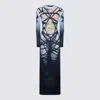 Y/project Jpg Bondage Jersey Long Dress In Blue