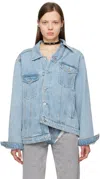 Y/project Women Evergreen Wire Denim Jacket In Ice Blue