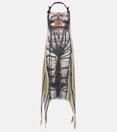 Y/PROJECT BONDAGE PRINTED MIDI DRESS