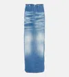 Y/project Classic Button Panel Straight Jeans In Blue