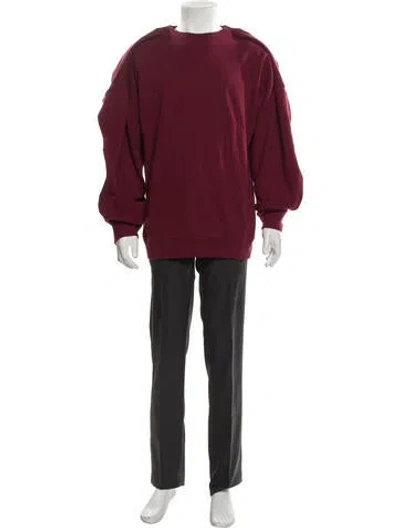 Pre-owned Y/project Crew Neck Long Sleeve Sweatshirt In Burgundy