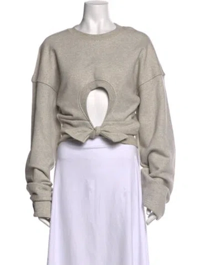 Pre-owned Y/project Crew Neck Long Sleeve Sweatshirt In Grey