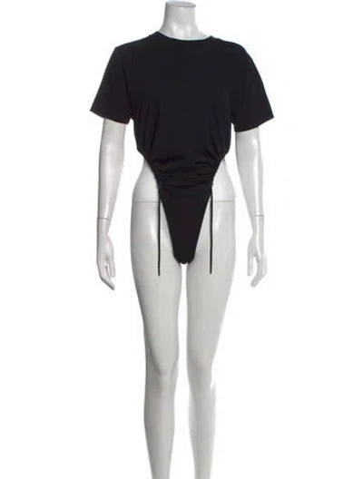 Pre-owned Y/project Crew Neck Short Sleeve Bodysuit In Black