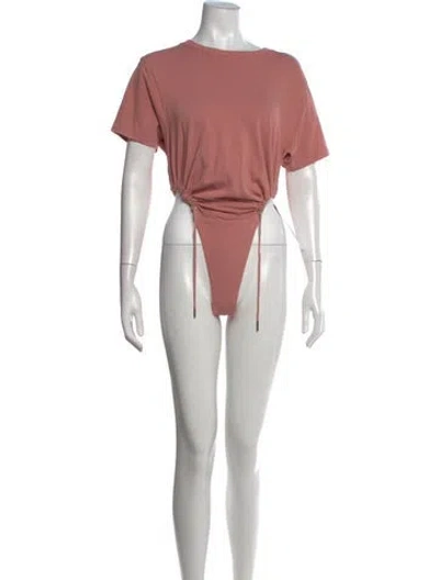 Pre-owned Y/project Crew Neck Short Sleeve Bodysuit In Pink