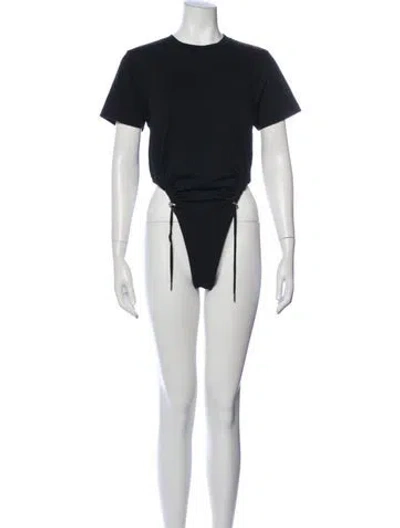 Pre-owned Y/project Crew Neck Short Sleeve Top In Black