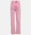 Y/project Crystal-embellished Wide-leg Jeans In Pink