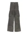 Y/project Y Project Dark Grey Nylon Blend Cargo Pant In Black