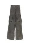 Y/project Y Project Dark Grey Nylon Blend Cargo Pant In Black