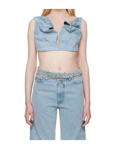 Y/PROJECT DENIM CROP TOP
