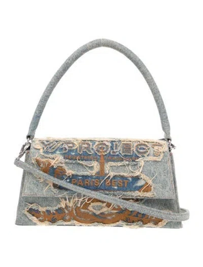 Pre-owned Y/project Denim Top Handle Bag In Blue