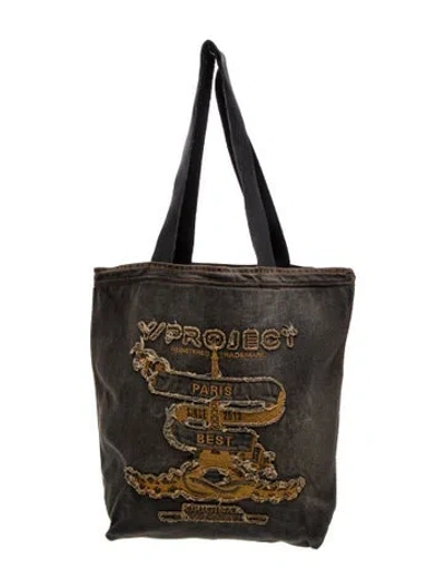 Pre-owned Y/project Denim Tote In Black
