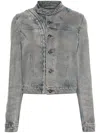 Y/project Denim Hooks & Buttons Jacket In Blue