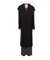 Y/project Draped-detail Coat In Black