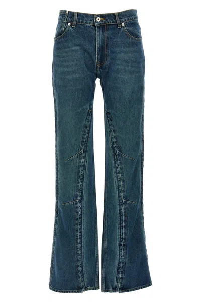 Y/project Jeans 'evergreen Hook And Eye' In Blu