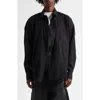 Y/project Oversize Shirt In Poplin With Chest Pocket In Black