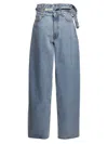 Y/project High Waist Wide Leg Jeans With Belt Loops In Blue