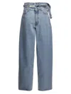 Y/project High Waist Wide Leg Jeans With Belt Loops In Blue