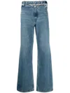 Y/project Evergreen Mid-rise Wide-leg Jeans In Blau