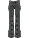 Y/project Y Project Hook-and-eye Flared Jeans In Black