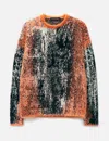 Y/project Gradient Hairy Knit Sweater In Orange