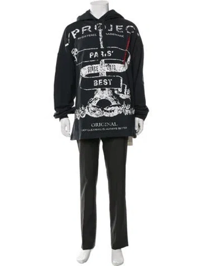 Pre-owned Y/project Graphic Print Crew Neck Hoodie In Gray