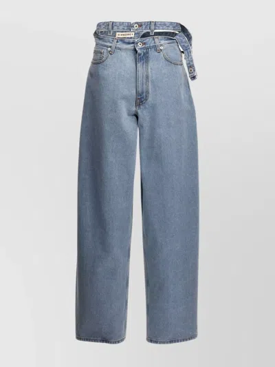 Y/PROJECT HIGH WAIST WIDE LEG JEANS WITH BELT LOOPS