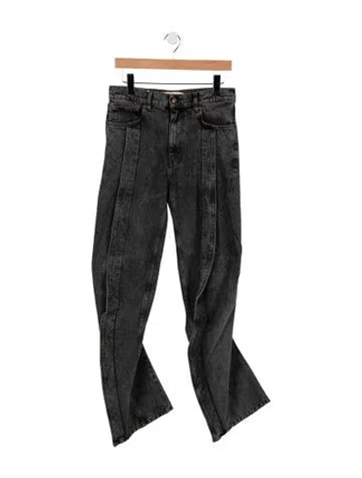 Pre-owned Y/project High-rise Flared Jeans In Black