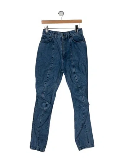 Pre-owned Y/project High-rise Skinny Leg Jeans In Blue