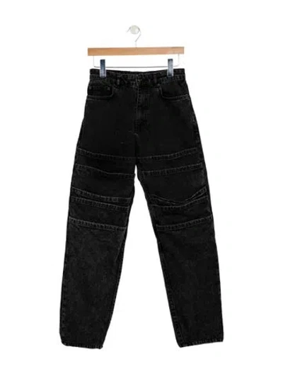 Pre-owned Y/project High-rise Straight Leg Jeans In Black