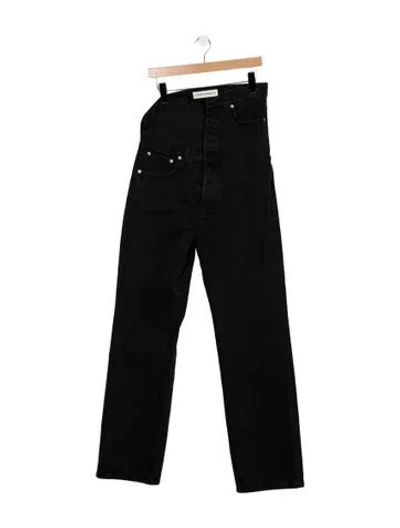 Pre-owned Y/project High-rise Straight Leg Jeans In Black