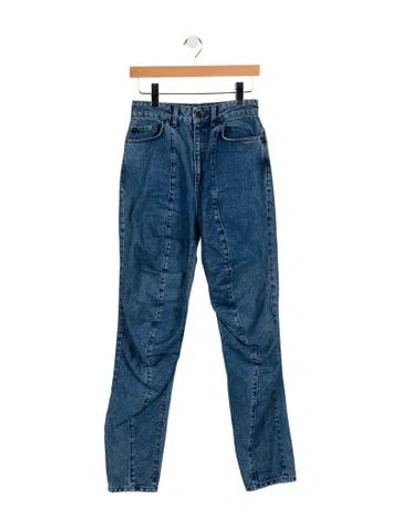Pre-owned Y/project High-rise Straight Leg Jeans In Blue