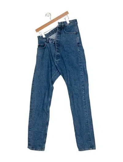 Pre-owned Y/project High-rise Straight Leg Jeans In Blue