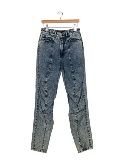 Pre-owned Y/project High-rise Straight Leg Jeans In Blue