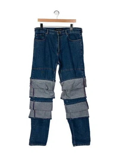 Pre-owned Y/project High-rise Straight Leg Jeans In Blue