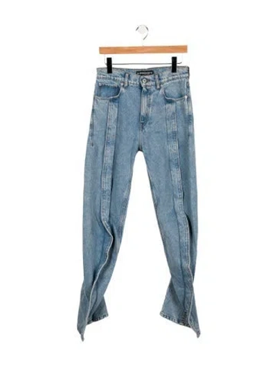 Pre-owned Y/project High-rise Straight Leg Jeans In Blue