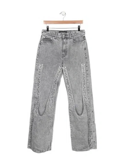 Pre-owned Y/project High-rise Straight Leg Jeans In Blue