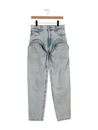 Pre-owned Y/project High-rise Straight Leg Jeans In Blue