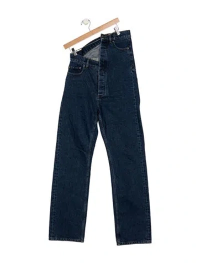 Pre-owned Y/project High-rise Straight Leg Jeans In Blue