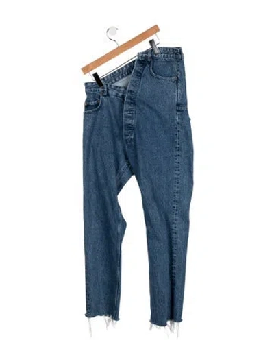 Pre-owned Y/project High-rise Straight Leg Jeans In Blue