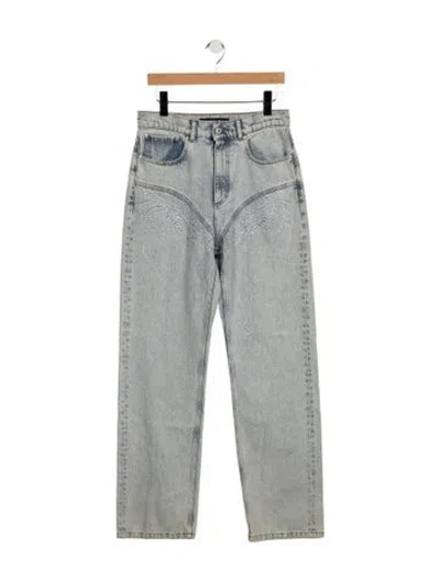 Pre-owned Y/project High-rise Straight Leg Jeans In Blue