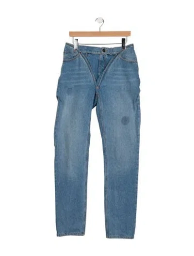 Pre-owned Y/project High-rise Straight Leg Jeans In Blue