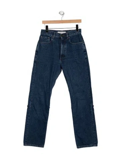 Pre-owned Y/project High-rise Straight Leg Jeans In Blue