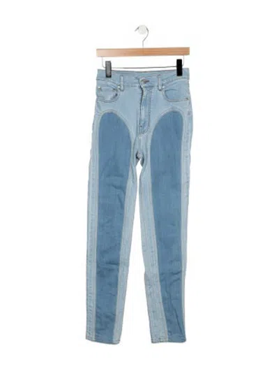 Pre-owned Y/project High-rise Straight Leg Jeans In Blue