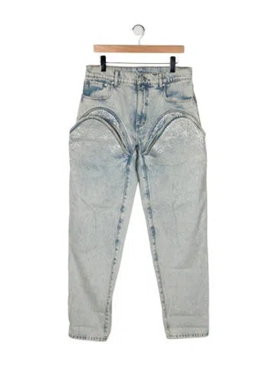 Pre-owned Y/project High-rise Straight Leg Jeans In Green