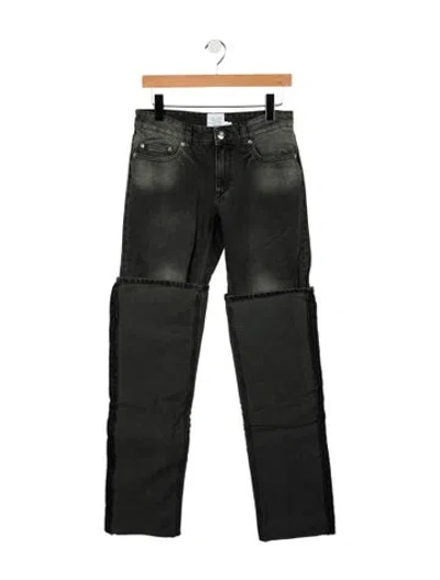 Pre-owned Y/project High-rise Straight Leg Jeans In Grey